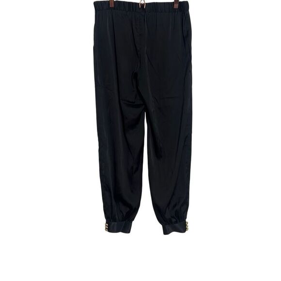 Express Satin Tassel Drawstring Pull On Jogger Pants Black Size Small - Picture 7 of 7